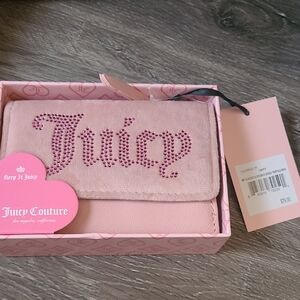 Juicy Couture Pink Double Sided Trifold Wallet